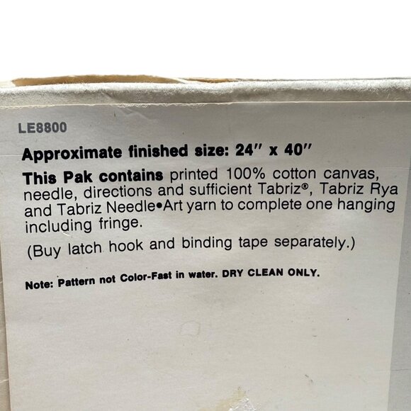 Bernat Eclipse Hi-Lo Latch Hook Kit 24" x 40" Wall Hanging Craft 1977 - Picture 10 of 16